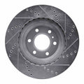 R1 11-15 VPG MV-1 Front Left Drilled & Slotted Silver Brake Rotor