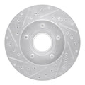 R1 95-97 Ford Ranger (USA/Canada) Front Left Drilled & Slotted Silver Brake Rotor