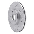R1 07-12 Hyundai Veracruz Front Left Drilled & Slotted Silver Brake Rotor