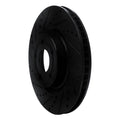 R1 20-25 Ford BRONCO Sport Front Left Drilled & Slotted Black Brake Rotor