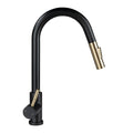 Flow Max Bullet PullDown Kitchen Faucet Black Matte / Satin Bronze