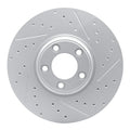 R1 03-05 Jaguar Xj8 Front Left Drilled & Slotted Geoperformance Rotor
