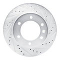 DFC 16-17 Chevrolet S10 Front Right Drilled & Slotted Silver Brake Rotor