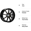 Enkei EDR9 16x7 5x100/114.3 45mm Offset 72.6 Bore Diameter Black Wheel