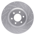 R1 Concepts Brake Rotor Drilled and Slotted Silver Fits Dodge Viper