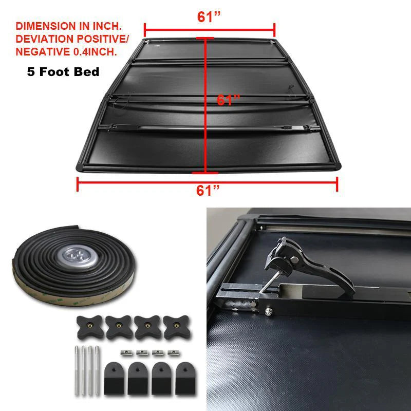 5 FEET BED TRIFOLD TONNEAU COVER
