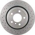 Brembo 04-10 BMW X3 Rear Premium Xtra Cross Drilled UV Coated Rotor