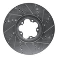 DFC 15-25 Ford Transit-350 HD/DRW Front Left Drilled & Slotted Silver Brake Rotor