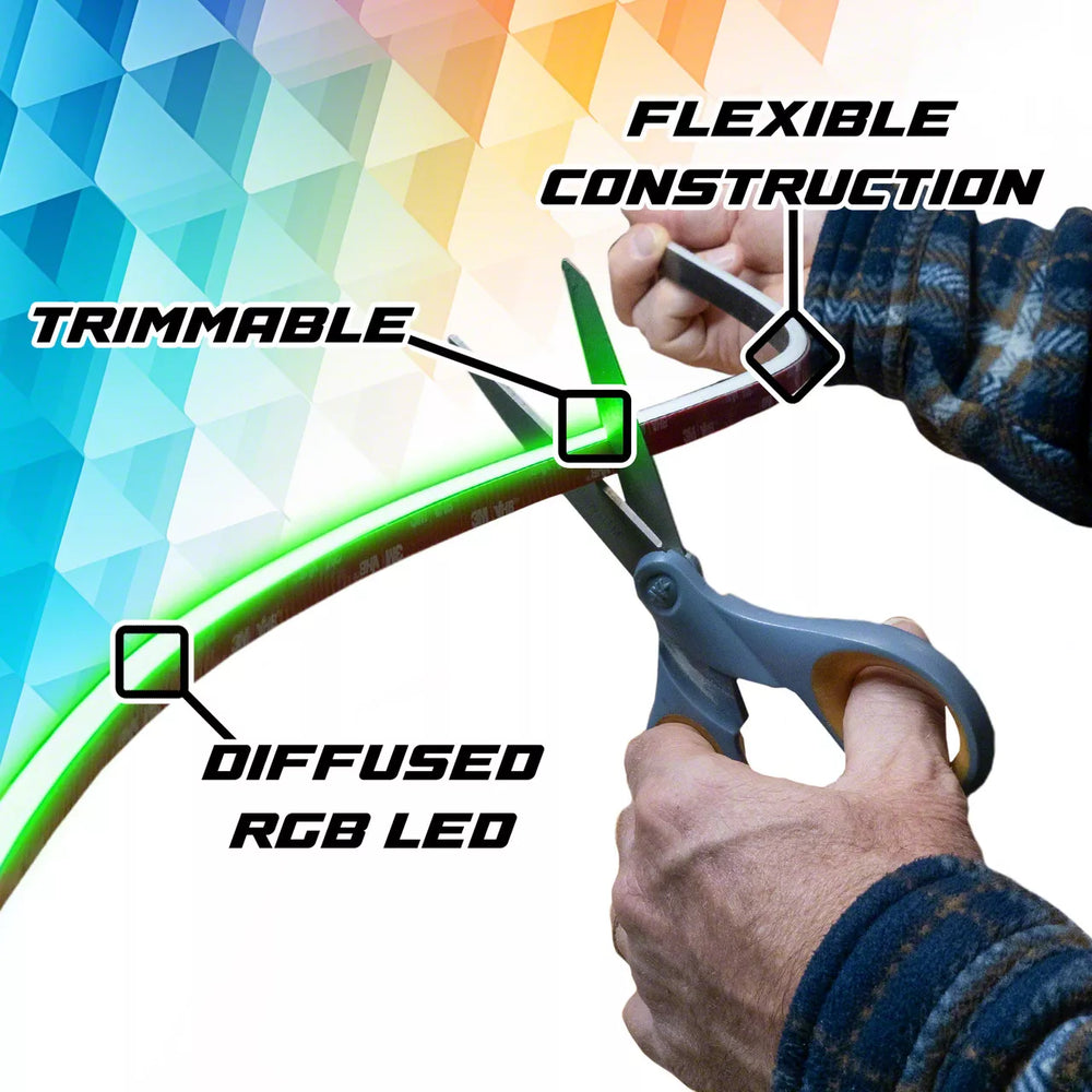 XKMAX 2X49IN RGB ADDRESSABLE FLEXIBLE BODY PANEL GAP STRIP APP CONTROL KIT