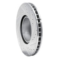 R1 Concepts Brake Rotor Drilled and Slotted Silver Fits BMW 840Ci