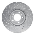 DFC 93-97 BMW 850CSI Front Right Drilled & Slotted Silver Brake Rotor