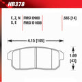 Hawk 04-09 RX8 HT-10 Rear Race Pads (NOT FOR STREET USE)