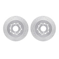 R1 92-00 Lexus SC300 Rear Drilled & Slotted Silver Brake Rotor Set