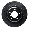 R1 09-16 BMW Z4 Front Left Drilled & Slotted Silver Brake Rotor