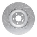 R1 Concepts Brake Rotor Drilled and Slotted Silver Fits Mercedes-Benz CLS450