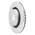 DFC 06-10 Jeep Grand Cherokee Front Right Drilled & Slotted Silver Brake Rotor
