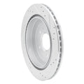 DFC 13-19 Cadillac ATS Rear Left Drilled & Slotted Silver Brake Rotor