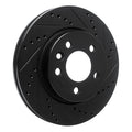 R1 10-17 Volkswagen AMAROK (Mexico) Front Right Drilled & Slotted Black Brake Rotor