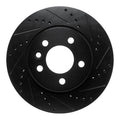 R1 10-17 Volkswagen AMAROK (Mexico) Front Right Drilled & Slotted Black Brake Rotor