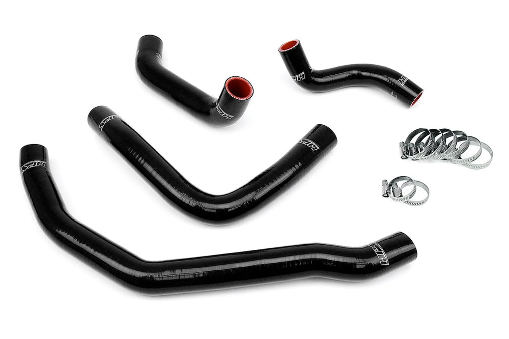 HPS Performance Black Reinforced Silicone Radiator Coolant Hose Kit (4pc set) for rear engine for Toyota 90-99 MR2 3SGTE Turbo