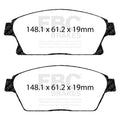EBC 13-17 Buick Encore 1.4 Turbo Greenstuff Front Brake Pads