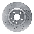 DFC 17-25 Volvo S60/V60/V90/S90/XC40/XC60 Front Left Drilled & Slotted Silver Brake Rotor