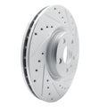 DFC 17-25 Volvo V60/S90/XC60/S60/V90/XC40 Front Right Drilled & Slotted Silver Brake Rotor