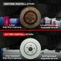 R1 12-19 Mercedes-Benz Gle43 AMG Rear Left Drilled & Slotted Geo-Carbon Rotor