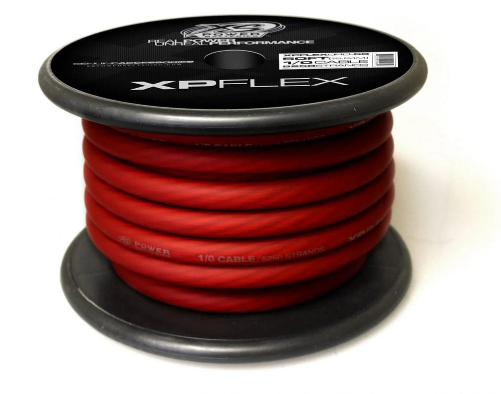1/0 CABLE 5250 STRANDS 10% OFC 90% CCA ICED RED 50FT SPOOL