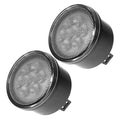~(1 lbs. 10X6X5)~ Jeep 07-18 JK Wrangler Round Front Turn Signal Lenses with Amber LEDs Located Under Front Headlights - Clear Lens