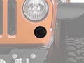 ~(1 lbs. 10X6X5)~ Jeep 07-18 JK Wrangler Round Front Turn Signal Lenses with Amber LEDs Located Under Front Headlights - Smoked Lens