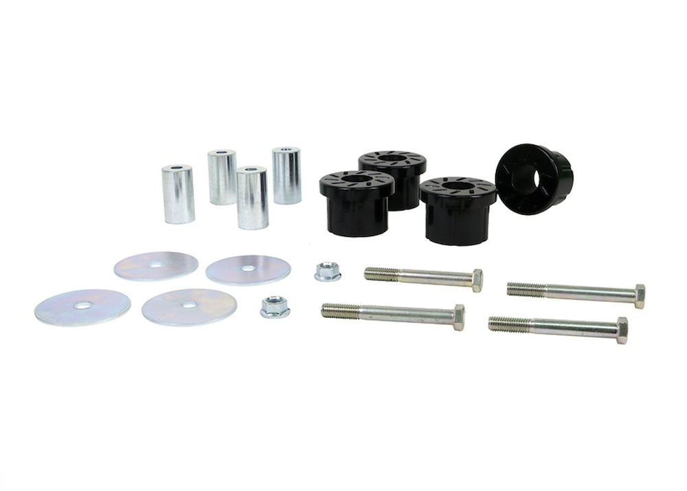 Differential - mount bushing 4 Bushings 4 Tubes 4 Washers 2 Nuts 2 Bolts Grease