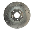 R1 11-17 Genesis G80 Front Left Drilled & Slotted Silver Brake Rotor