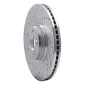 R1 11-17 Genesis G80 Front Left Drilled & Slotted Silver Brake Rotor