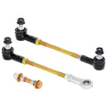 Adjustable Sway Bar End Link Kit for JL/JT Front (8 1/2 Inch Long Rods w/ heim joints and Jam Nuts pair) RockJock 4X4