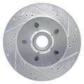 R1 Concepts Brake Rotor Drilled and Slotted Silver Fits Chevrolet C1500