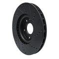 R1 14-19 Chevrolet Corvette Front Left Drilled & Slotted Black Brake Rotor