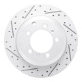 R1 19-23 Porsche Cayenne Rear Left Drilled & Slotted Geoperformance Rotor