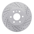 DFC 15-20 Chevrolet Colorado Front Right Drilled & Slotted Geoperformance Rotor
