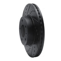 R1 13-25 Cadillac ATS Front Left Drilled & Slotted Black Brake Rotor