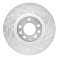 R1 06-07 Mazda 6 Front Right Drilled & Slotted Silver Brake Rotor