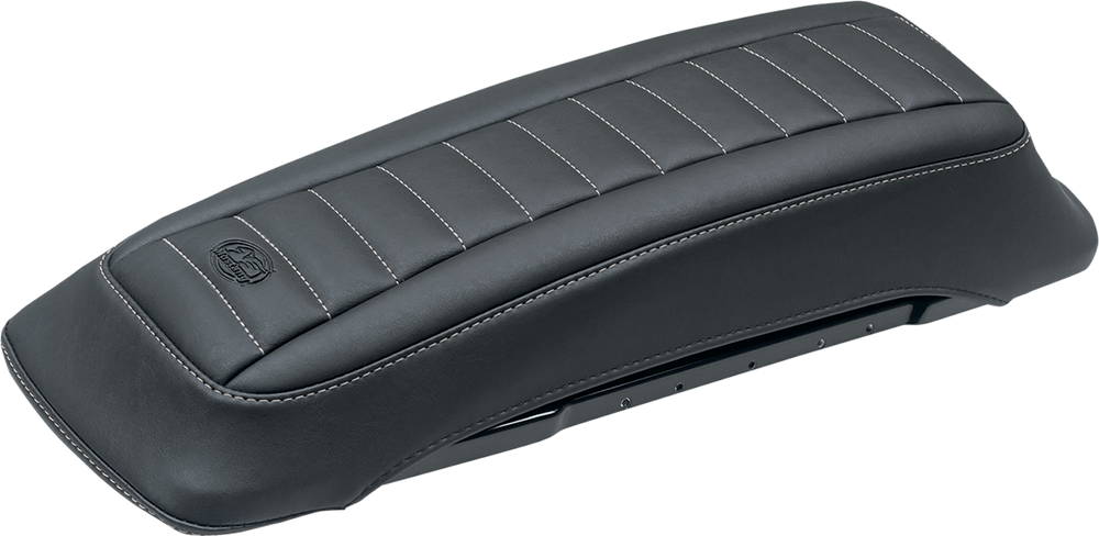 Mustang 97-13 HD FL Touring Saddlebag Tour-Pak Lid Covers (Pair) Deluxe - Black w/ Grey Stitching