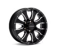 Raceline 860M Mamba 15x5in / 5x114.3 BP / -0.125mm Offset / 3.190mm Bore - Black & Machined Wheel