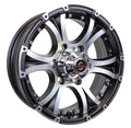 Raceline 860M Mamba 15x5in / 5x114.3 BP / -0.125mm Offset / 3.190mm Bore - Black & Machined Wheel