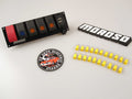 Moroso Rocker Switch Panel - Flat Surface Mount - LED w/USB - 2.488in x 7.85in -Five On/Off Switches