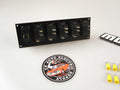 Moroso Rocker Switch Panel - Flat Surface Mount - LED w/USB - 2.488in x 7.85in -Five On/Off Switches