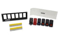 Moroso Rocker Switch Panel - Flat Surface Mount - LED w/USB - 2.488in x 7.85in -Five On/Off Switches