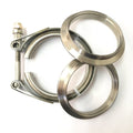 Ticon Industries 3in Titanium V-Band Clamp Assembly - Quick Release (w/Female & Male Flange)