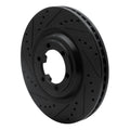R1 12-18 Chevrolet Colorado Front Left Drilled & Slotted Black Brake Rotor