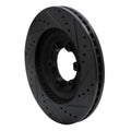 R1 12-18 Chevrolet Colorado Front Left Drilled & Slotted Black Brake Rotor